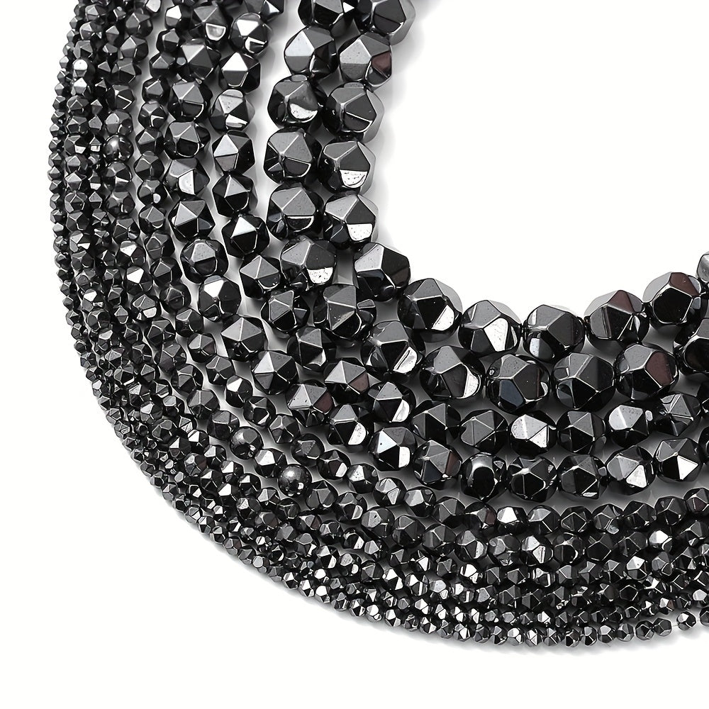 Hematite Crystal Faceted Beads 2 3 4 6 8mm Jewelry Making Findings DIY Bracelet