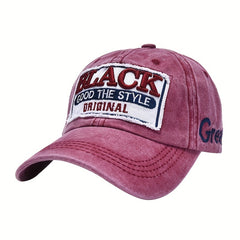 Embroidered Distressed Baseball Cap