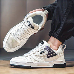 Men's Mesh Lace up Skate Shoes Casual Anti skid Sneakers