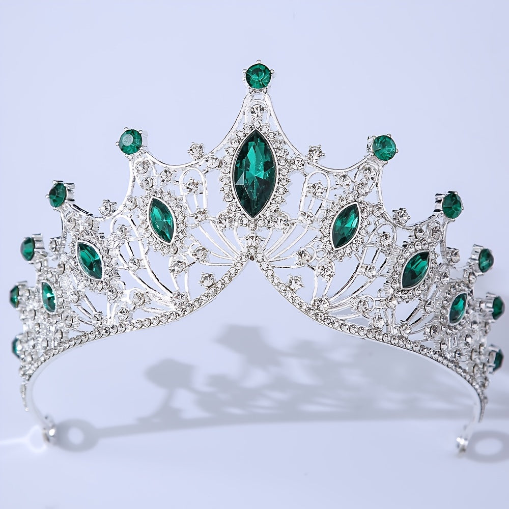 Baroque Vintage Crystal Crown Tiara for Women