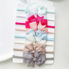 8pcs Plain Bow Headband for Baby Girls
