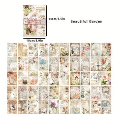 100 Vintage Floral Fern Stickers Scrapbook Junk Journal DIY Craft Album