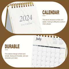 Marble Pattern Desk Calendar Mini Desktop Calendar