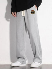 Astronautic Pattern Mopping Pants Men's Loose Fit Joggers