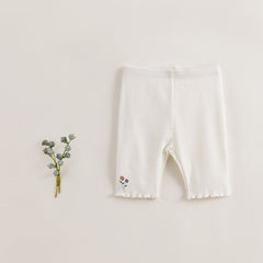 Girls Breathable Leggings Kids Summer Stretch Knitted Leggings