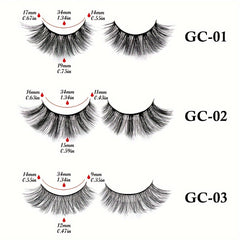 20 Pairs 3D Fiber False Eyelashes Multilayer Bushy Natural Long Lasting