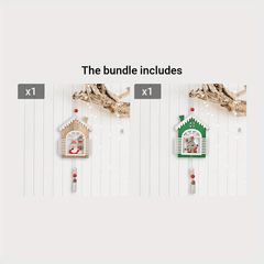 Wooden House Tassel Pendant Christmas Tree Decoration