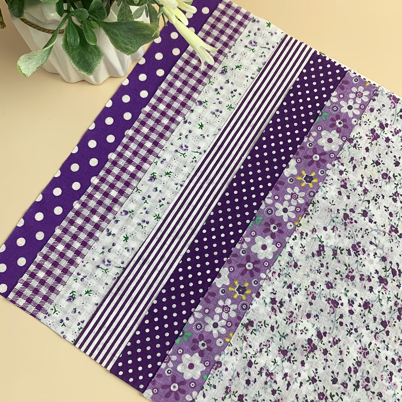 Purple Cotton Fabric For Sewing Dolls DIY Home Textile Cloth 24 89 Cm