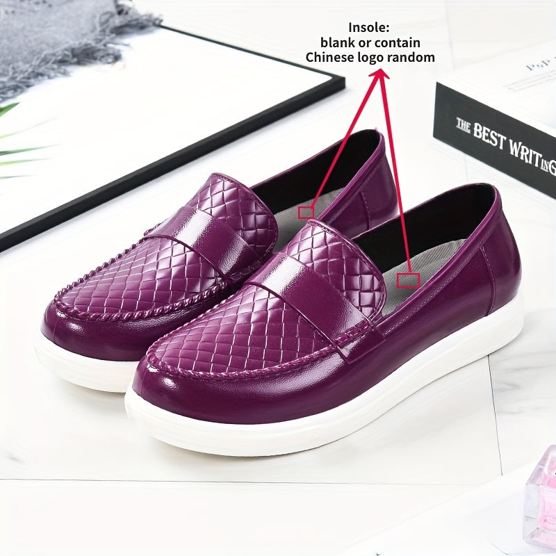 Waterproof Lightweight Rain Shoes Slip On Non Slip PVC Mama Shoes