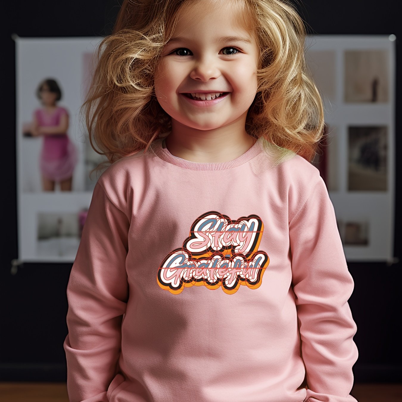 STAY GRATEFUL Graphic Crew Neck Long Sleeve Sweatshirt Pullover