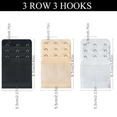 3pcs Bra Extension Buckle Set Comfortable Strap Extenders Women's Accessories
