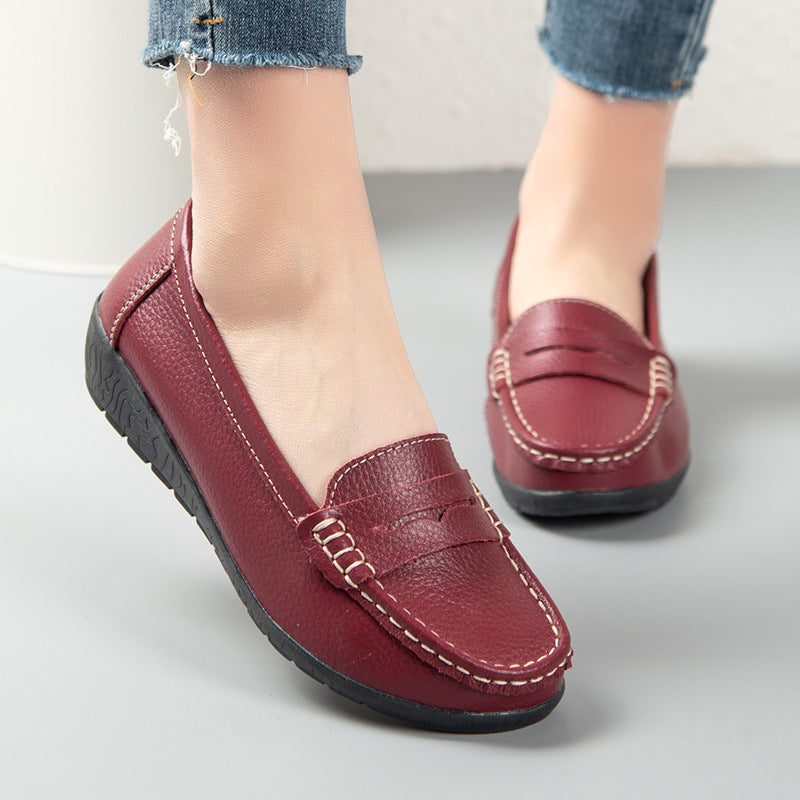 Solid Women Slip On Shoes Comfortable Walking Flat Loafers Casual Shoes