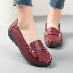 Solid Women Slip On Shoes Comfortable Walking Flat Loafers Casual Shoes