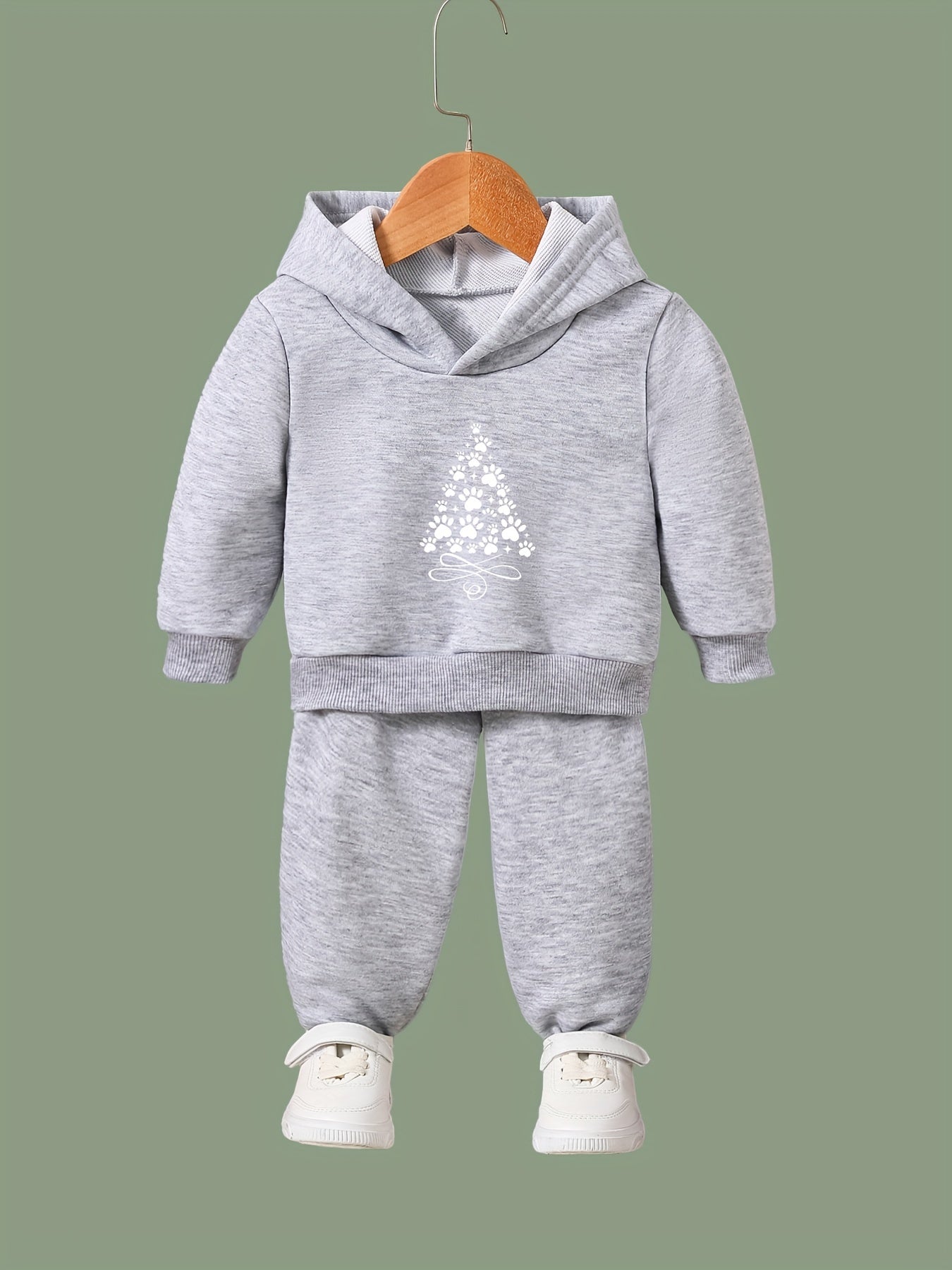 Christmas Tree 2pc Set Girls Casual Comfy Activewear Set