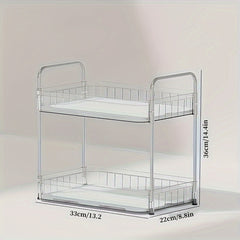 2 Layer Dish Drying Rack Kitchen Tableware Large Capacity Storage Space Saver