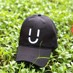 3D U Happy Face Embroidered Baseball Cap Dad Hat Hit Hop Hats For Men Women