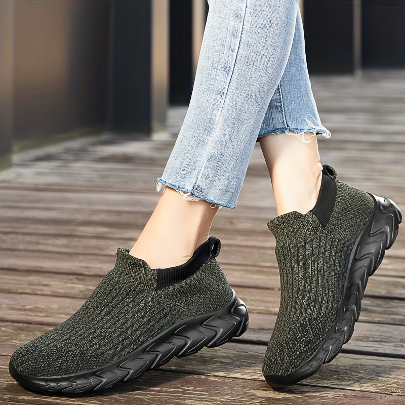 Women's Knitted Sock Shoes Low Top Slip On Sports Shoes
