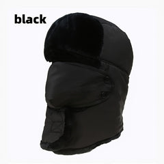 Men's Winter Hat With Mask Neck Guard Warm Cotton Hat