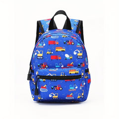 Children's Backpack Cartoon Vehicle Truck Print Kindergarten School Bag