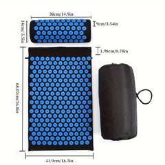 Yoga Acupressure Massage Mat Set with Pillow & Storage Bag