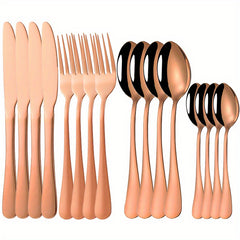 16pcs Stainless Steel Cutlery Set for Dining and Restaurant