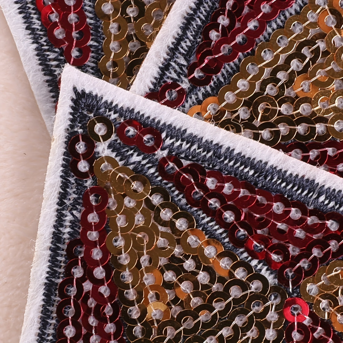 3pcs Sequin Embroidered Diamond Patch Applique DIY Iron On Patch