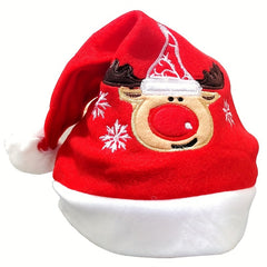 Red Non-woven Christmas Hat Cartoon Velvet Plush Gift