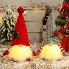 Christmas Knitted Hat Luminous Doll Winter Beanie
