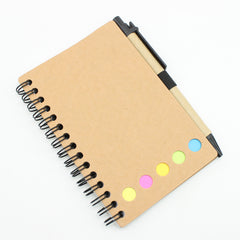 Multifunctional Notebooks Set with Ballpoint Pen, Sticky Notes