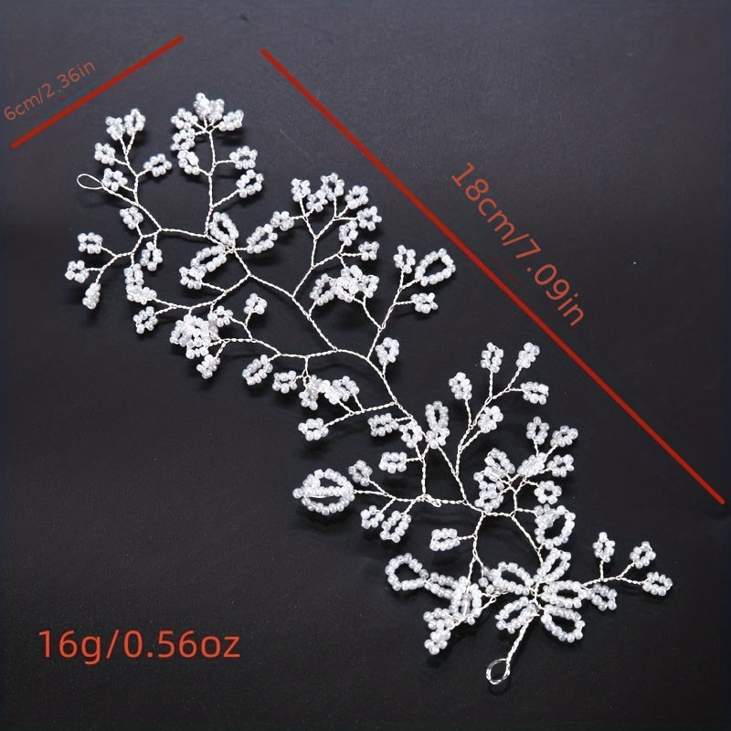 Faux Pearl Flower Head Piece Head Jewelry Bridal Wedding Hair Accessories