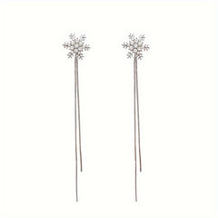Snowflake Earrings Fringe Temperament Women's Long Earrings