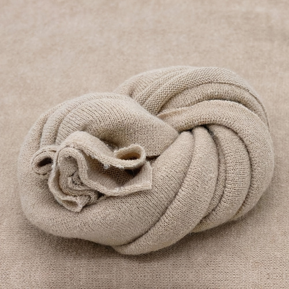 Soft & Stretchy Kids Wrap 139 x 170 Cozy Knit Blanket Khaki