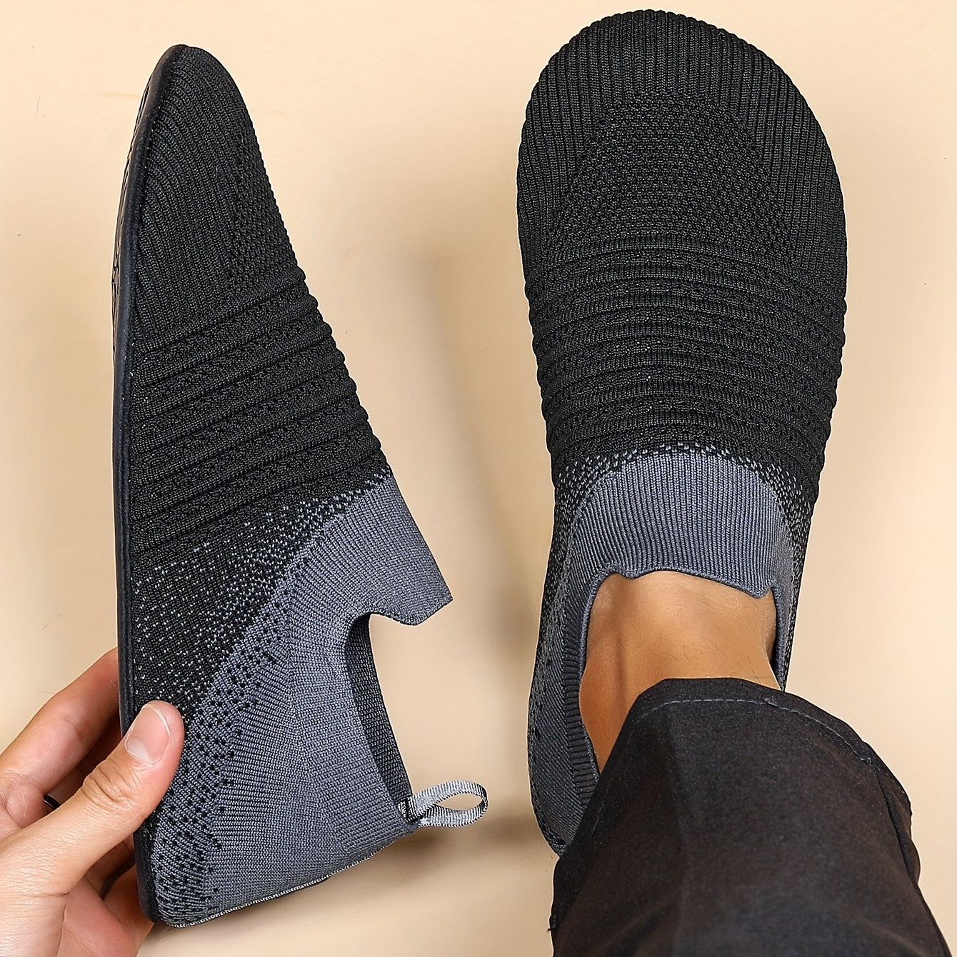 Men's Mesh Sock Shoes Lightweight Non slip Sneakers