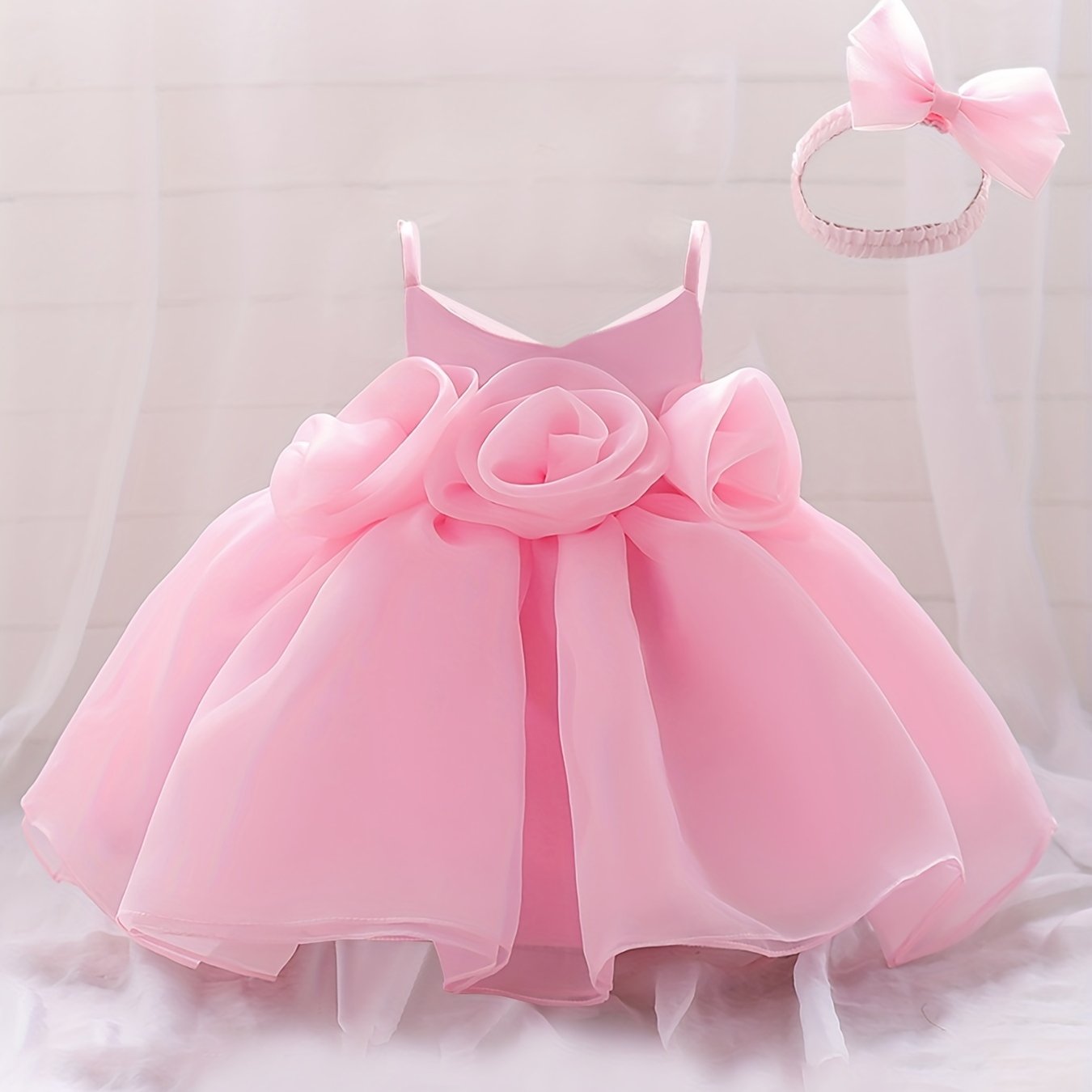 Mesh Puffy Princess Dress for Baby Girls