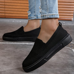 Shallow Mouth Slip-On Sneakers for Women Mesh Breathable Sports and Casual Shoes