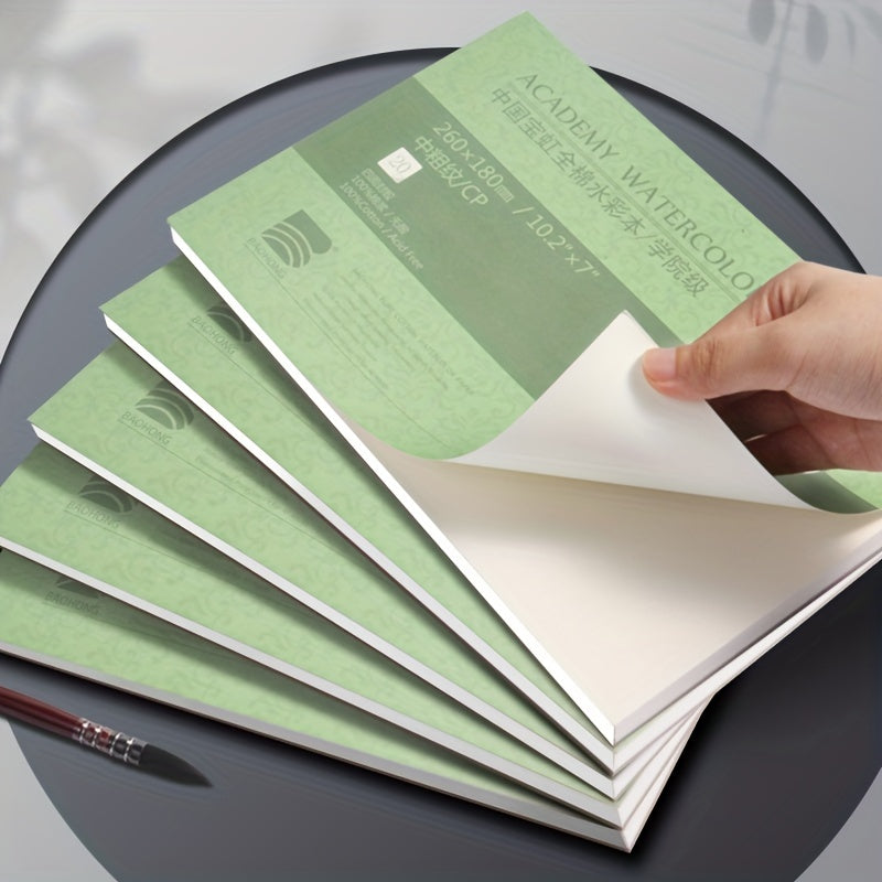 Professional Watercolor Paper 20Sheets 300Gsm 25X17 Hand Painted Pad Book