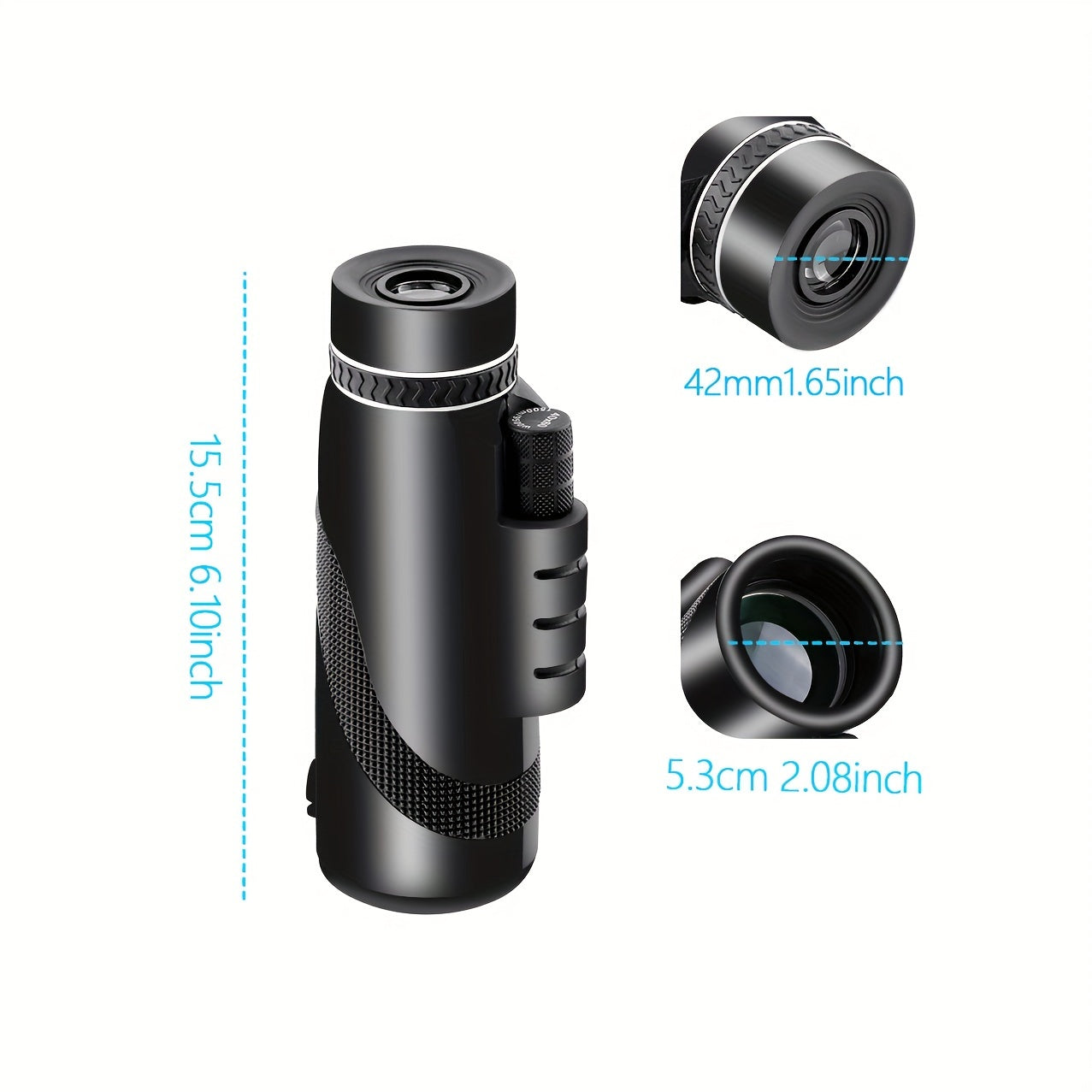 High Powered Monocular with Smartphone Adapter for Outdoor Activities