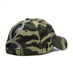 Ripped Ponytail Baseball Cap Adjustable Sunscreen Sports Hat