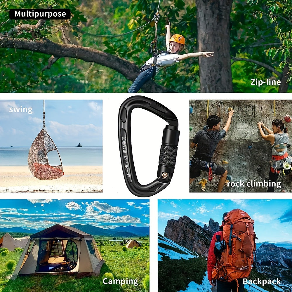 25KN Auto Locking Carabiner for Rock Climbing