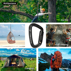 25KN Auto Locking Carabiner for Rock Climbing