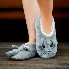 Elephant Slippers Plush Lined Shoes Comfort Indoor Home Slippers
