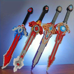 1168pcs Building Blocks Model Kit Colorful Detailed Sword Perfect Gift