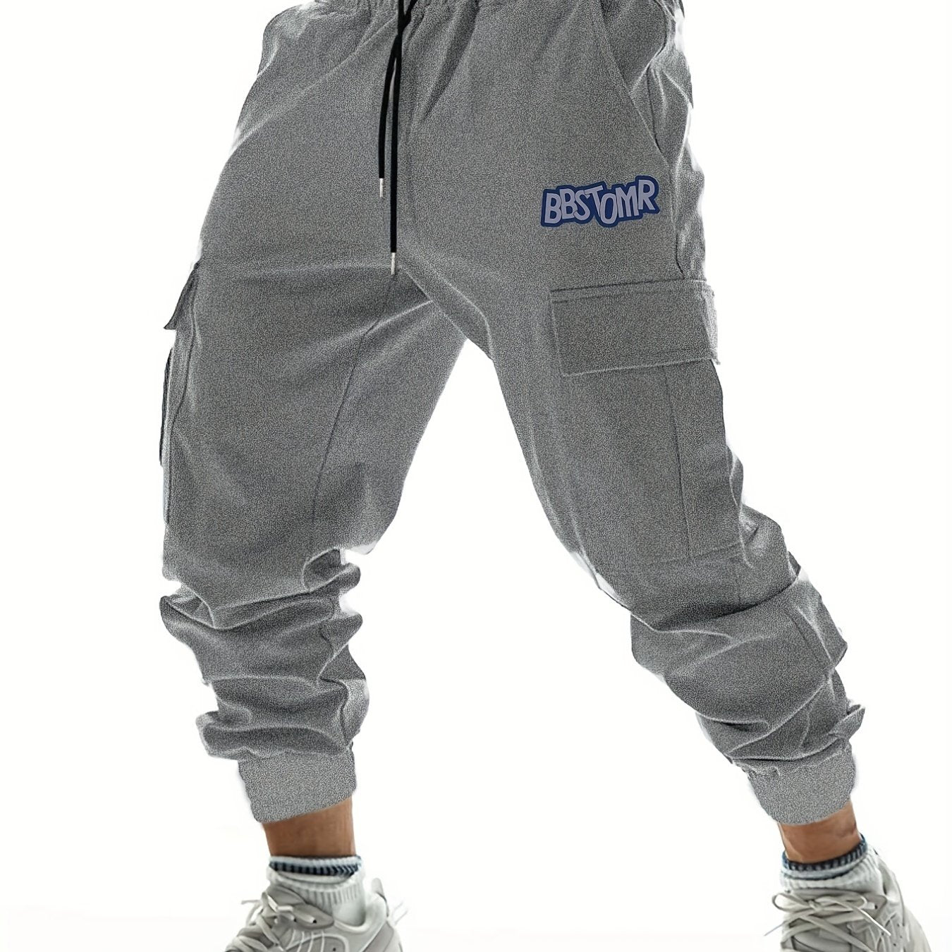 BBSTOMR Letter Print Cargo Pants Men's Joggers