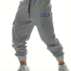 BBSTOMR Letter Print Cargo Pants Men's Joggers