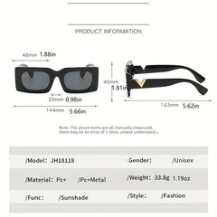 Y2K Rectangle Sunglasses Anti Glare UV400