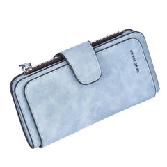 Women's Long Wallet with Card Slots & Zipper Pocket