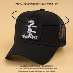 Dragon Embroidery Patch Trucker Hat Baseball Cap Lightweight Sunshade