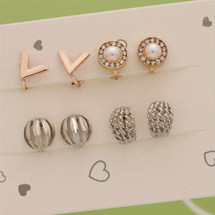4 Pairs Hypoallergenic Ear Clips For Teens Girls Celtic Knot Gothic
