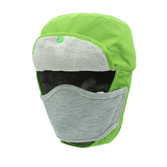 Kids Fleece Warm Waterproof Hat With Detachable Face Mask And Earflap