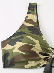 Sexy Camo Print Bikini Top Women's Beachwear Bra